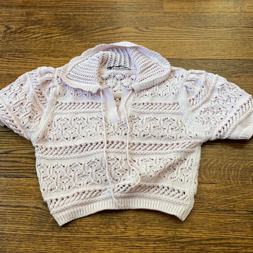 Zara knit short sleeve shirt